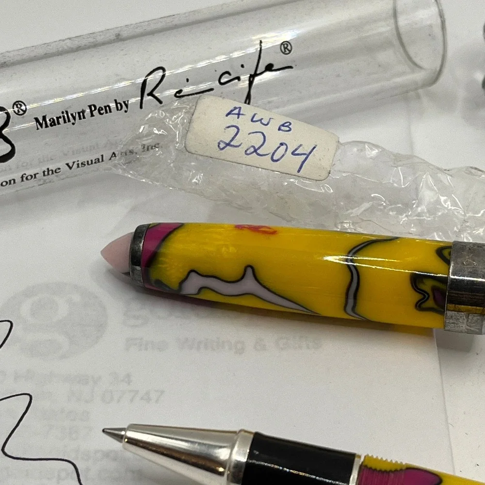 Andy Warhol Marilyn Pen by Recife Rollerball Pen Yellow Pop‎ Art Limited Edition